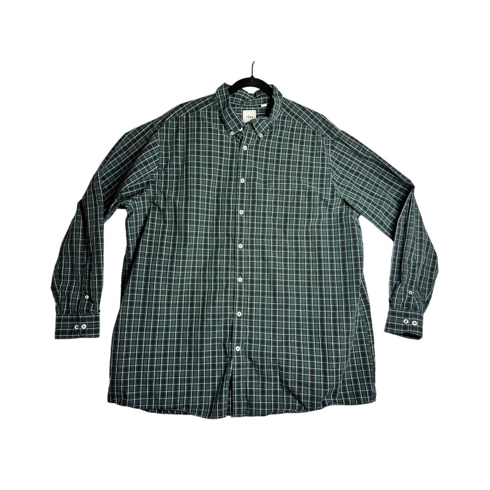ROWM L/S Green Plaid Flannel Button Up Shirt Mens 3XT